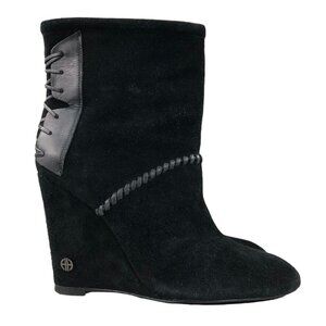 House of Harlow 1960 Women's Size 39 Sahara Black Wedge High Heel Ankle Booties